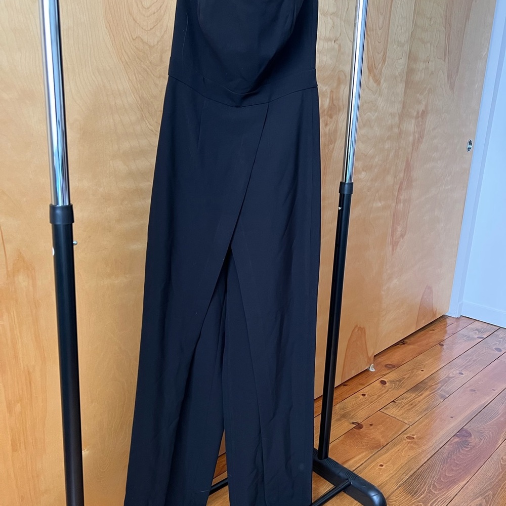 WhiteHouse BlackMarket strapless wideleg jumpsuit